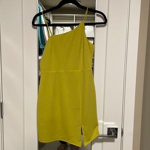 Lime green mini dress